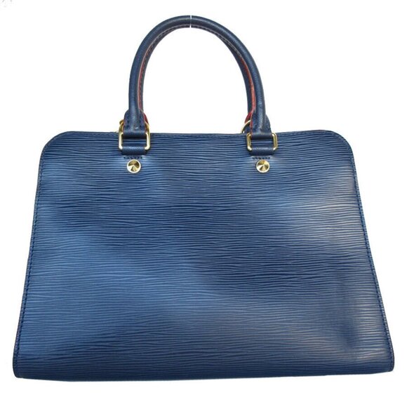 Auth LOUIS VUITTON Epi Vaneau MM Handbag Shoulder Bag Navy Epi Leather - Picture 3 of 16